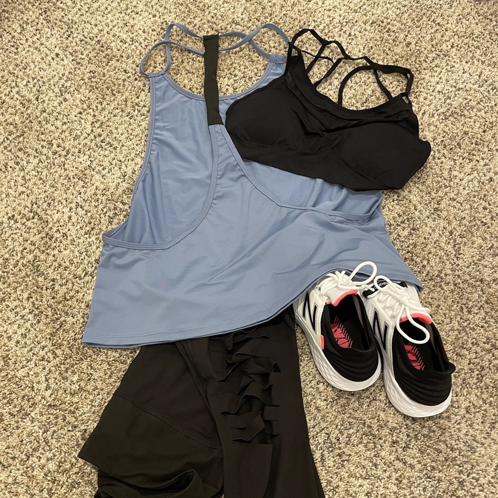 Wide open back workout tank